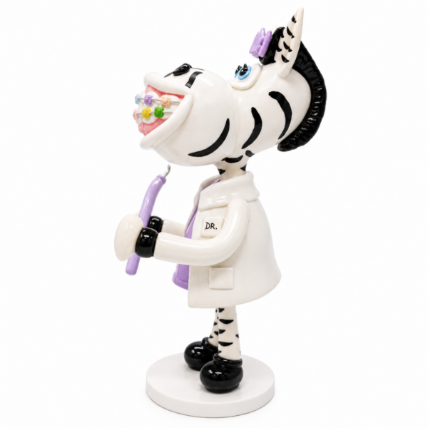 Figura Decorativa Odontóloga Cebra con Brackets